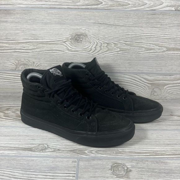 COPY - Vans Sk8-Hi Triple Black Hi-Top Sneaker Skate Shoe - Women's 8 - Picture 2 of 9